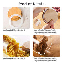 Load image into Gallery viewer, Glass Jars Set 8oz, Yibaodan 12 Set Spice Jars with Bamboo Airtight Lids and Labels, Food Cereal Storage Containers for Home Kitchen Tea Herbs Pasta Coffee Flour Herbs Grains