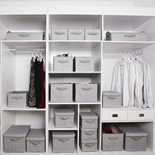 Load image into Gallery viewer, GRANNY SAYS Closet Storage Bins, Extra Large Storage Baskets, Closet Shelf Organizer, Storage Clothing Bins with Handles, Gray, 3-pack