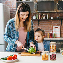 Load image into Gallery viewer, Glass Jars Set 8oz, Yibaodan 12 Set Spice Jars with Bamboo Airtight Lids and Labels, Food Cereal Storage Containers for Home Kitchen Tea Herbs Pasta Coffee Flour Herbs Grains