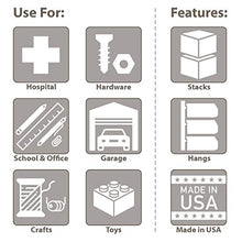 Load image into Gallery viewer, Akro-Mils 30240 AkroBins Plastic Storage Bin Hanging Stacking Containers, (15-Inch x 8-Inch x 7-Inch), Clear, (12-Pack)