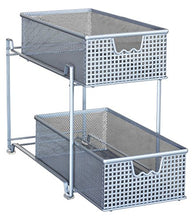 Load image into Gallery viewer, DecoBros 2 Tier Mesh Sliding Cabinet Basket Organizer Drawer,Silver