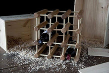 Load image into Gallery viewer, J.K. Adams Ash Wood 12-Bottle Wine Rack, Natural