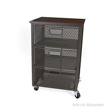 Load image into Gallery viewer, Mind Reader Rolling Storage Cart with 3 Drawers, File Storage Cart, Utility Cart, Office Cart Drawer Storage, Bathroom Storage