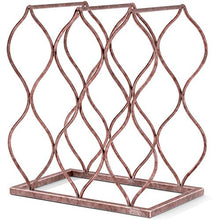 Load image into Gallery viewer, Will's Tabletop Wine rack - Imperial Trellis (8 Bottle, Rose Gold) – Freestanding countertop wine rack and wine bottle storage, perfect wine gifts and accessories for wine lovers, no assembly required
