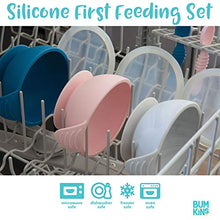 Load image into Gallery viewer, Bumkins Suction Silicone Baby Feeding Set, Bowl, Lid, Spoon, BPA-Free, First Feeding, Baby Led Weaning - Gray