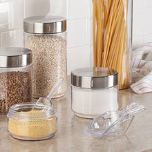 Load image into Gallery viewer, iDesign Large Plastic Measuring Scoops for Baking, Kitchen Pantry, Pet Food, Laundry, Bath, 1/3 Cup, Set of 4, Clear