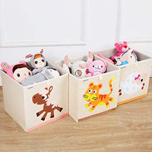 Load image into Gallery viewer, DODYMPS Foldable Animal Toy Storage Bins/Cube/Box/Chest/Organizer for Kids & Nursery, 13 inch (Giraffe)
