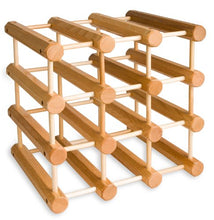 Load image into Gallery viewer, J.K. Adams Ash Wood 12-Bottle Wine Rack, Natural