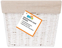 Load image into Gallery viewer, Honey-Can-Do STO-03560 Parchment Cord Basket with Handles and Liner, White, 10 x 12 x 8 inches