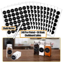Load image into Gallery viewer, SWOMMOLY 36 Glass Spice Jars with 713 Spice Labels, Chalk Marker and Funnel Complete Set. 36 Square Glass Jars 4 OZ, Airtight Cap, Pour/sift Shaker Lid