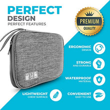Load image into Gallery viewer, Toolbay Electronic Cable Organizer Bag for Hard Drives, Cables, Phone, USB, SD Card, Vapes, Cord Storage and Electronics Accessories, Grey