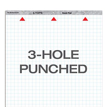 Load image into Gallery viewer, TOPS Standard Easel Pads, 3-Hole Punched, 27 x 34 Inch, 1" Grid, White, 50 Sheets/Pad, Carton of 2 Pads (7902)