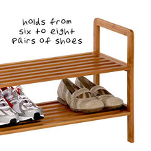 Load image into Gallery viewer, Honey-Can-Do SHO-01600 Bamboo 2-Tier Shoe Shelf