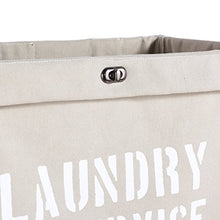 Load image into Gallery viewer, Danya B. Army Canvas Laundry Hamper on Wheels, Canvas Laundry Bag, Laundry Basket with Wheels