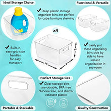Load image into Gallery viewer, ClearSpace Plastic Storage Bins – Perfect Kitchen Organization or Pantry Storage – Fridge Organizer, Pantry Organization and Storage Bins, Cabinet Organizers - 4 Pack