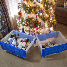 Load image into Gallery viewer, Akro-Mils 66486CLDBL 12-Gallon Plastic Storage KeepBox with Attached Lid, 21-1/2-Inch by 15-Inch by 12-1/2-Inch, Semi Clear