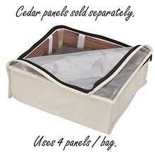 Load image into Gallery viewer, Household Essentials 3321-1 Cedarline Natural Cotton Canvas Zippered Sweater Bag | Storage Bag for Closets and Under the Bed | 2-Pack