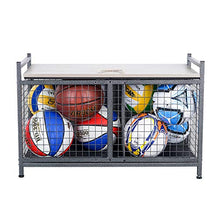 Load image into Gallery viewer, Mythinglogic Heavy-Duty Storage Bench for Garage,Sports Equipment Storage Organizer for Garage/Basement/Entryway/Living Room