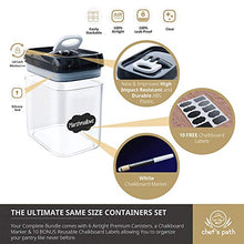 Load image into Gallery viewer, Chef's Path Airtight Food Storage Container Set - 6 PC Set/All Same Size - Labels & Marker - Kitchen & Pantry Organization Dry Food Containers - BPA-Free - Clear Plastic Canisters with Improved Lids