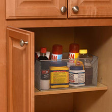 Load image into Gallery viewer, Silver Mesh Open Bin Storage Basket DVD Cd Book Holder, Closet Cabinet Organizer 12.1" x 7.87" x 5.87" Model #1116