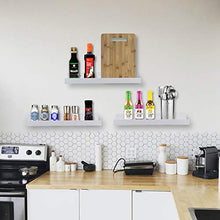 Load image into Gallery viewer, AZSKY Rustic Picture Wall Ledge for Photo Frames, Country Style,Floating Wall Shelf, Set of 2(Solid Pine Wood, 24 Inches)