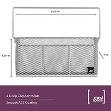 Load image into Gallery viewer, Utensil Holder By Mindspace, Kitchen Condiment Organizer and Flatware Utensil Caddy | The Mesh Collection, Silver