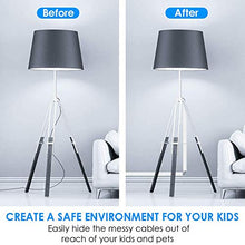 Load image into Gallery viewer, PQPB Cable Concealer Wall Cord Hider 142"(11.8ft) Cord Cover Channel, Cable Raceway Management for Hiding Wall Mount Ethernet Cable Computer Cords in Home Office, 9X L16in X W0.4in X 0.4in, White