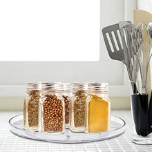 Load image into Gallery viewer, Lazy Susan Turntable Food Storage Container for Cabinets, Pantry, Refrigerator, Countertops, BPA Free - Spinning Organ-izer Rack for Spices, Condiments, Baking Supplies - 9" Round,Clear