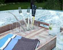 Load image into Gallery viewer, Isaac Jacobs 4-Compartment Clear Acrylic Organizer- Makeup Brush Holder- Storage Solution- Office, Bathroom, Kitchen Supplies and More (Clear)