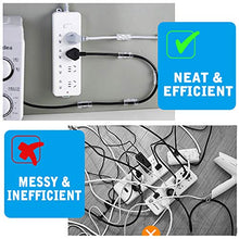 Load image into Gallery viewer, SZXULI 60 Pcs Cable Clips, Cable Tidy Wire Holder with Strong Self Adhesive Pads, Sticky Wire Clips Mount Round Plastic Cable Cord Organizer for Management Home and Office Cable (Transparent)