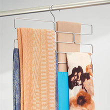 Load image into Gallery viewer, iDesign Trio Tiered Legging Hanging Organizer for Closet - Chrome