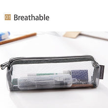 Load image into Gallery viewer, 3PCS Multifunctional Mesh Pen Bag Pencil Case Makeup Tool Bag Storage Pouch Purse