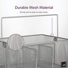 Load image into Gallery viewer, Utensil Holder By Mindspace, Kitchen Condiment Organizer and Flatware Utensil Caddy | The Mesh Collection, Silver