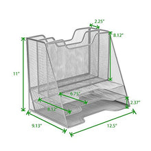 Load image into Gallery viewer, Mind Reader MESHBOX5-SIL 5 Compartment Mesh Desk Storage Organizer, Silver