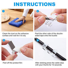 Load image into Gallery viewer, SZXULI 60 Pcs Cable Clips, Cable Tidy Wire Holder with Strong Self Adhesive Pads, Sticky Wire Clips Mount Round Plastic Cable Cord Organizer for Management Home and Office Cable (Transparent)