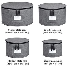 Load image into Gallery viewer, China Storage Set, for Dinnerware Storage and Transport, Felt Plate Dividers Included (Grey)