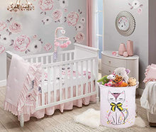 Load image into Gallery viewer, PFONB 19.7" Large Collapsible Laundry Basket,Waterproof Sturdy Canvas Round Clothes Hamper Home Organizer, Gift Basket.(Miss Kitty)