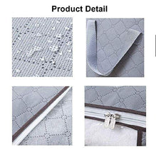 Load image into Gallery viewer, Large Capacity Clothes Storage Bag Organizer with Reinforced Handle Thick Fabric for Comforters, Blankets, Bedding, Foldable with Sturdy Zipper, Clear Window, 23Gal. (1, Grey)