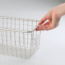 Load image into Gallery viewer, iDesign Forma Metal Wire Pantry Storage Organizer Basket with Handles, Container Bin for Food, Drinks, Produce Organization, 1.25" x 9.25" x 5.25", Satin Silver