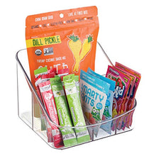 Load image into Gallery viewer, iDesign Linus Plastic Divided Coffee Supply Organizer, Holder for Filters, Sugar, Creamer, Beans, Sweeteners, Tea Bags, 6.3" x 6.9" x 5.2" - Clear