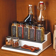 Load image into Gallery viewer, Copco Non-Skid 3-Tier Spice Pantry Kitchen Cabinet Organizer, 10-Inch, Gray 2, 2 Count