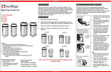 Load image into Gallery viewer, iTouchless 16 Gallon Oval Open Top Trash Can and Recycle Bin with Odor Control System, Stainless Steel Commercial Grade, Large 12-Inch Opening, for Home, Restaurant, Restroom, Office, 61 Liter