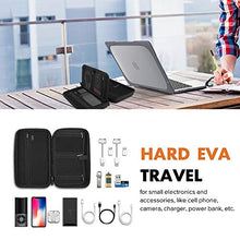 Load image into Gallery viewer, ProCase Hard Travel Tech Organizer Case Bag for Electronics Accessories Charger Cord Portable External Hard Drive USB Cables Power Bank SD Memory Cards Earphone Flash Drive -Black