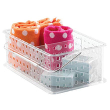Load image into Gallery viewer, iDesign Spa BPA-Free Plastic Stacking Organizer Handle, 8.69" x 13.94" x 5.13", Divided Basket