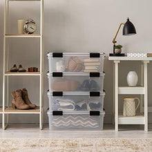 Load image into Gallery viewer, IRIS USA UCB-L WEATHERTIGHT Storage Box, 4 Pack, 41 Qt. (4-Pack), Clear