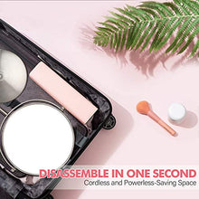 Load image into Gallery viewer, MIRRORMORE Professional 8" Vanity Mirror with 10X/1X Magnifying, Portable Makeup Mirror with Stand, Double Sided 350° Rotation Cosmetic Mirror, Senior Pearl Nickel, Round