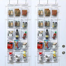 Load image into Gallery viewer, 2 Pack - SimpleHouseware Crystal Clear Over the Door Hanging Pantry Organizer (52" x 18")