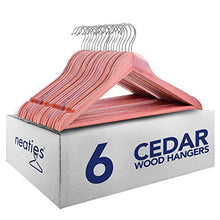 Load image into Gallery viewer, Neaties American Red Cedar 1/2" Hangers with Notches and Bar, 6pk