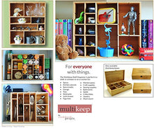 Load image into Gallery viewer, Multikeep Adjustable Shelf - Spice Rack, Floating Shelf, Figurine Shelf, Shadow Box or Drawer Organizer - for Wall Mount, Counter, Cabinet or Drawers - Bamboo - Cookbook People