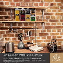 Load image into Gallery viewer, Chef's Path Airtight Food Storage Containers Set - 7 PC Set - Labels - For Kitchen Pantry Organization and Storage - BPA-Free - Clear Plastic Canisters for Flour, Cereal with Improved Lids